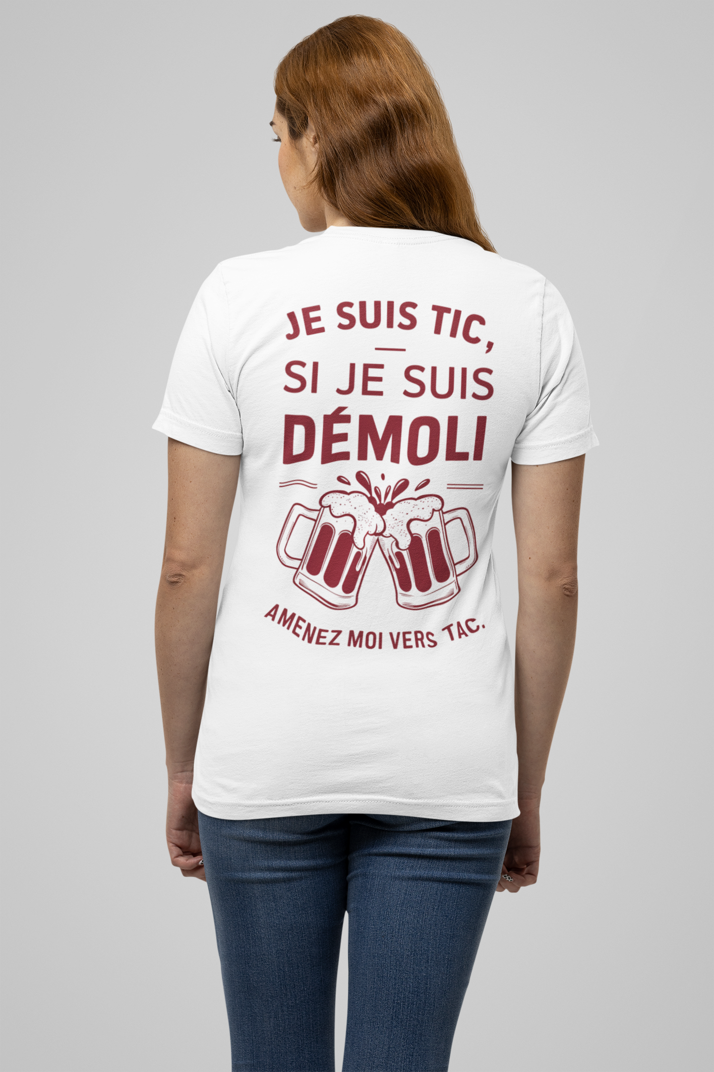 T-Shirt col rond Femme - JE SUIS TIC (VERSION DOS)