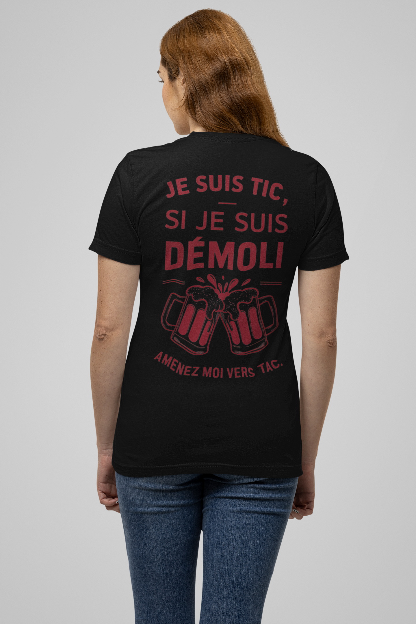 T-Shirt col rond Femme - JE SUIS TIC (VERSION DOS)