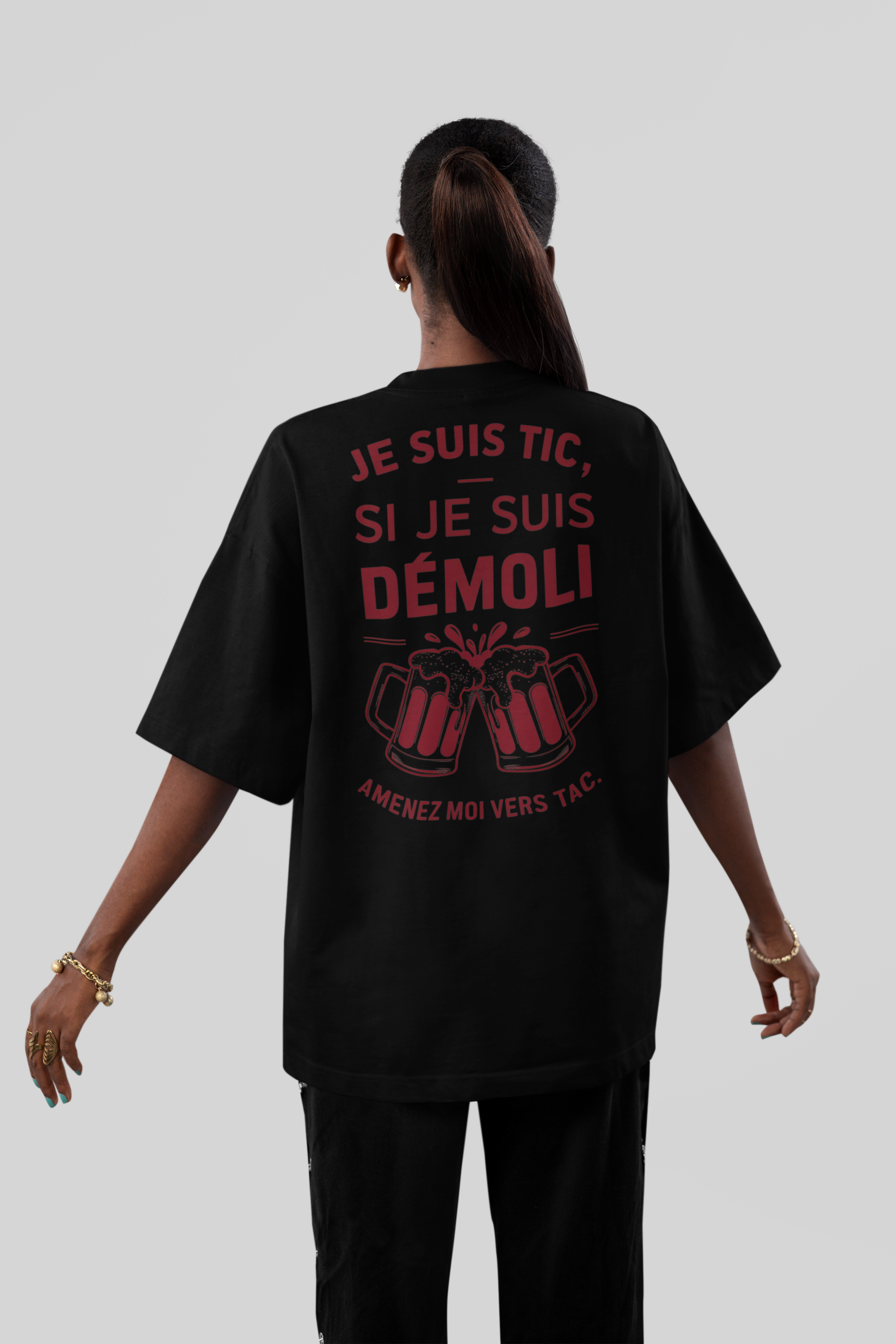 TSHIRT UNISEXE - JE SUIS TIC (DESIGN DOS)