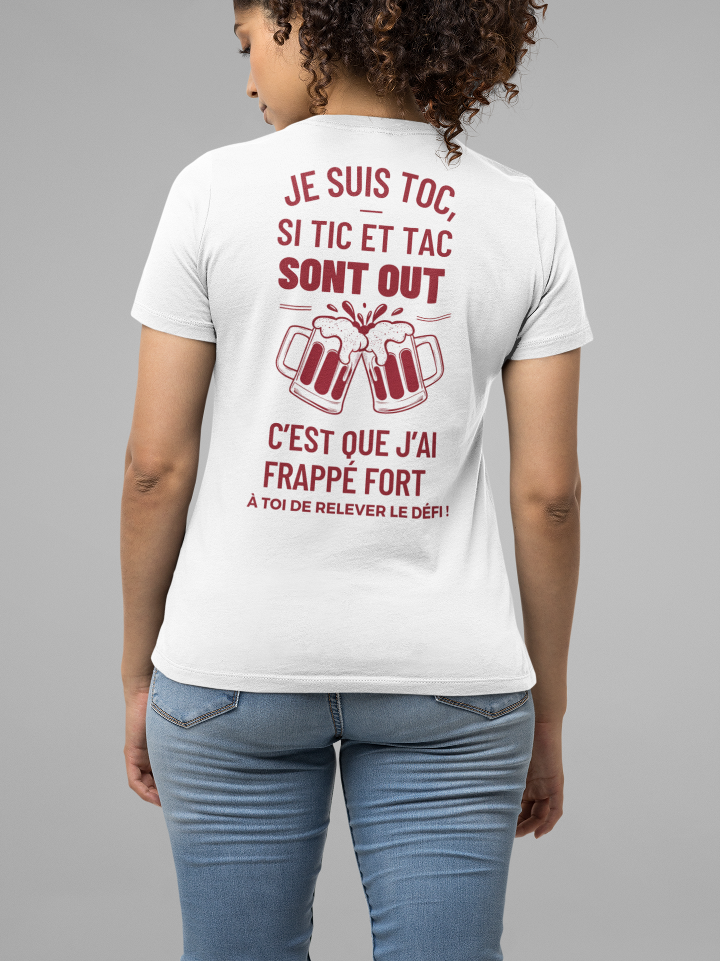 T-Shirt col rond Femme - JE SUIS TOC (VERSION DOS)