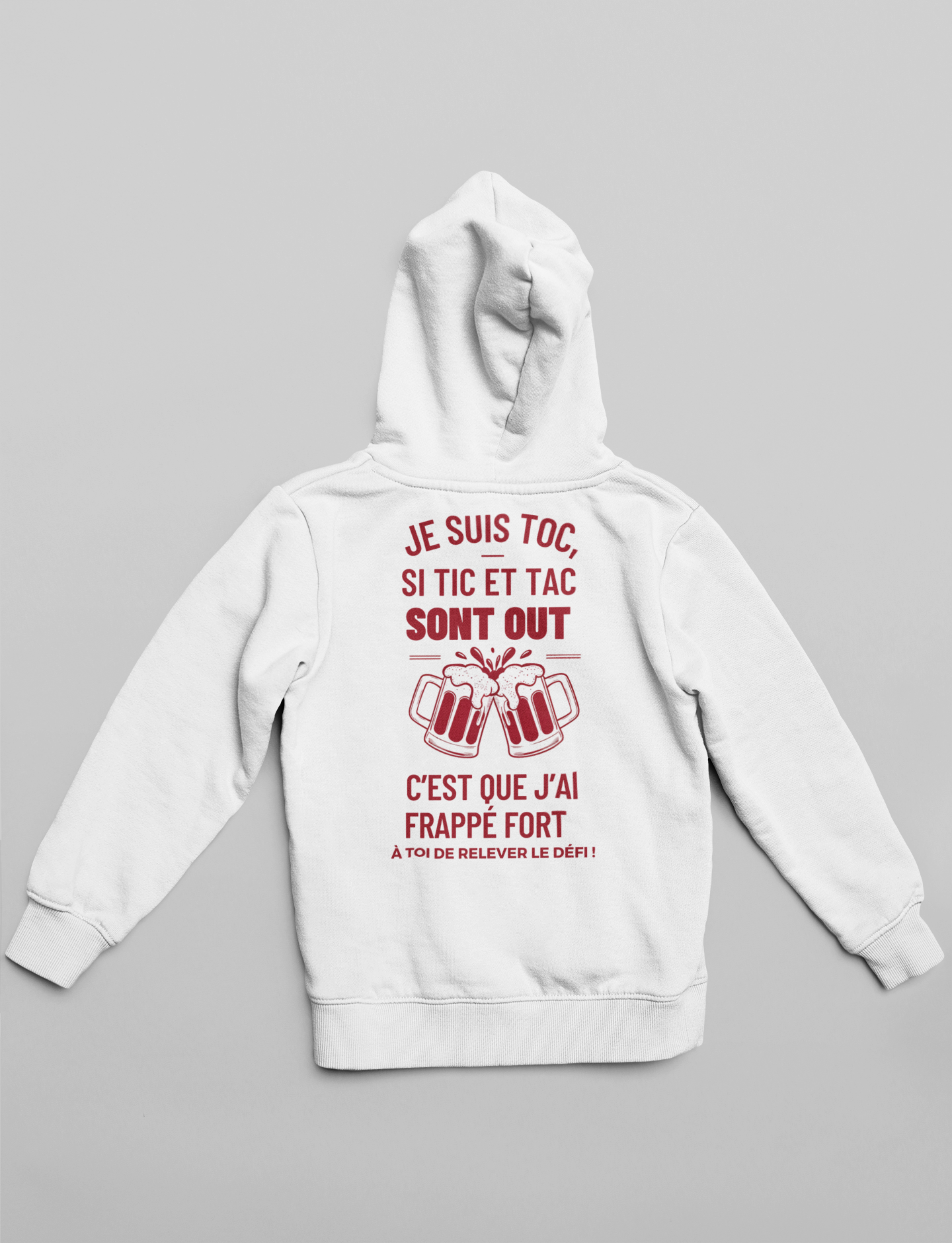Sweat à capuche unisexe - JE SUIS TOC (VERSION DOS)