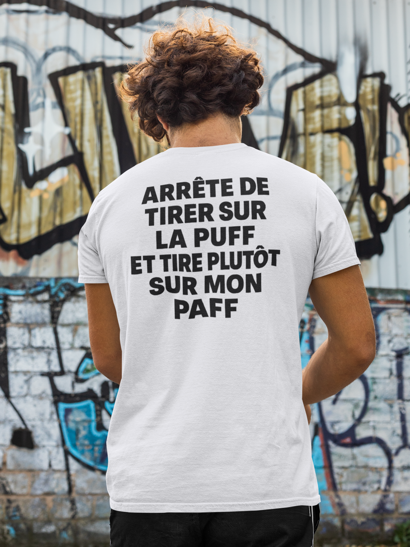 TSHIRT UNISEXE - ARRÊTE DE TIRER SUR LA PUFF